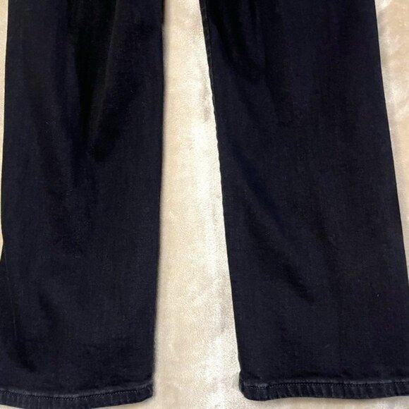 Lee Womens Black Relaxed Fit Straight Leg Jeans Denim Size 10 Petite 5 Pocket - Picture 12 of 13